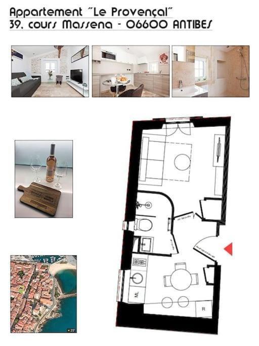 דירות Le Provencal - Center Old Antibes 1Br Flat With Ac, Wifi מראה חיצוני תמונה